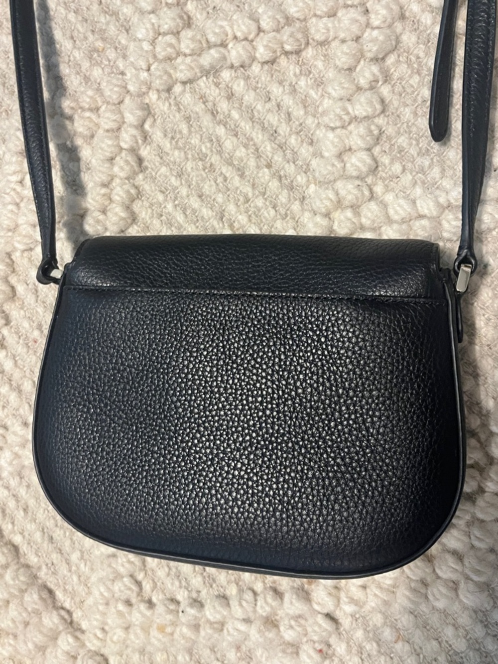 Kate Spade Leila Mini Flap Pebbled leather Black Crossbody Like New Condition - Picture 6 of 12